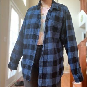 Croft & Barrow Blue Plaid Flannel
